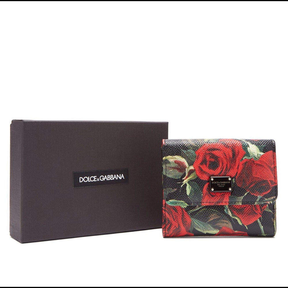 DOLCE & GABBANA FLORAL PRINT WALLET